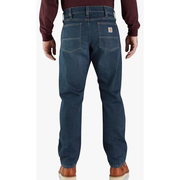 CARHARTT RUGGED FLEX® RELAXED FIT FLEECE LINED 5-POCKET JEANS 48x30 NWT - Picture 2 of 10